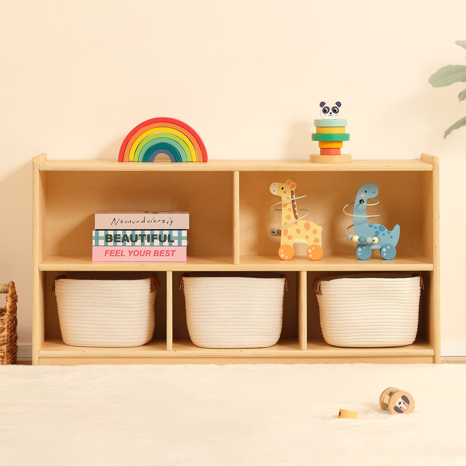 Montessori 5-Section Storage Cabinet