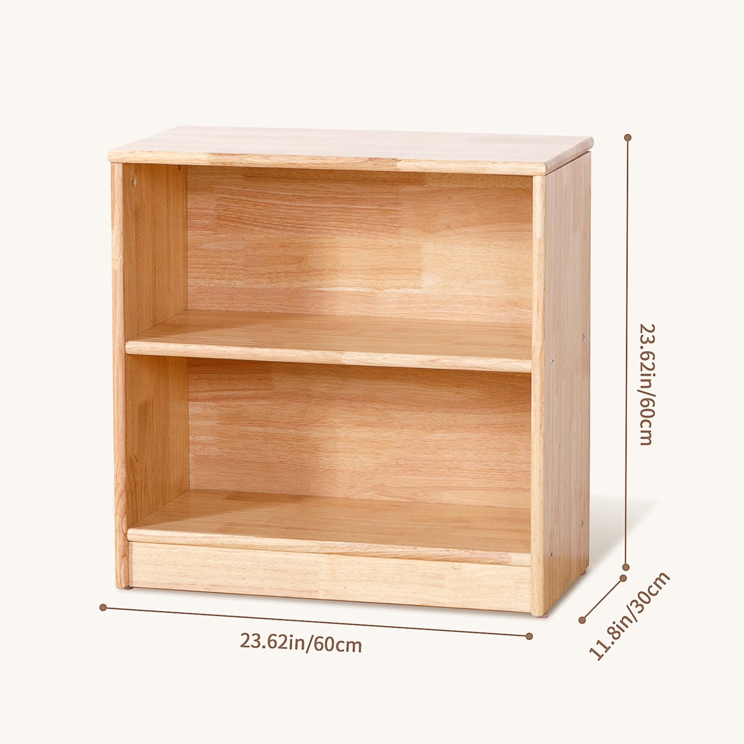 Rubber Wood Montessori Shelf and Toy Storage