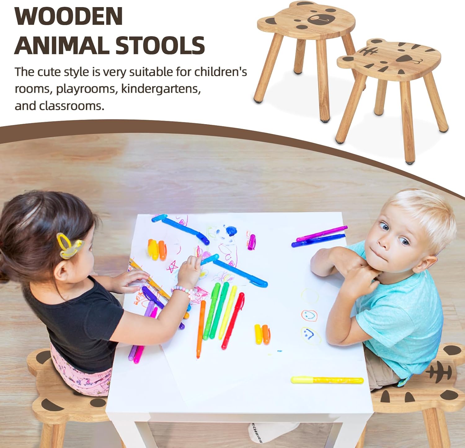 Bear and Tiger Stools