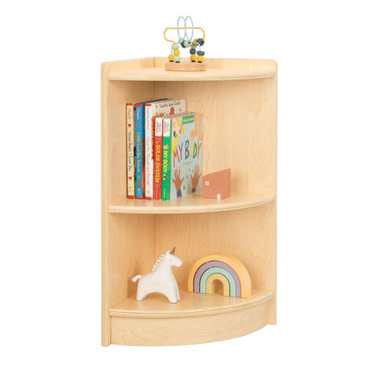 Wood Corner Cabinet, 2-Tier Toy Organizers and Storage