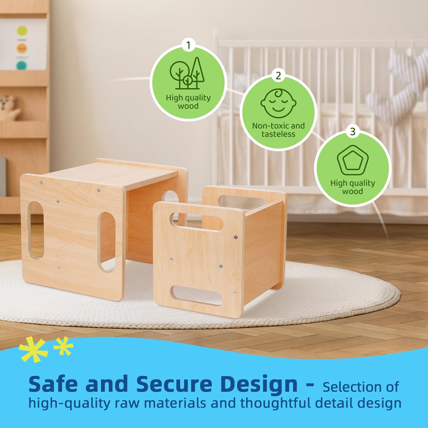 Montessori Nesting Table and Chair Set