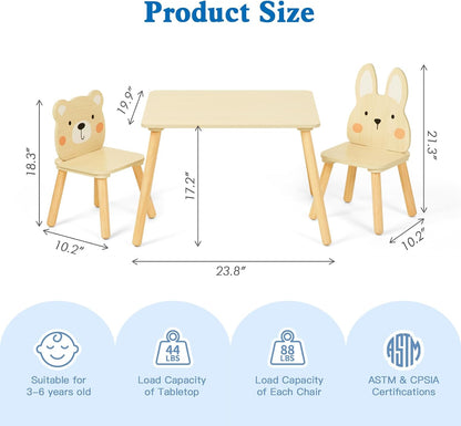 Animal Table and Chairs Set