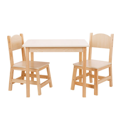 Wood Kids Table and Chairs Set