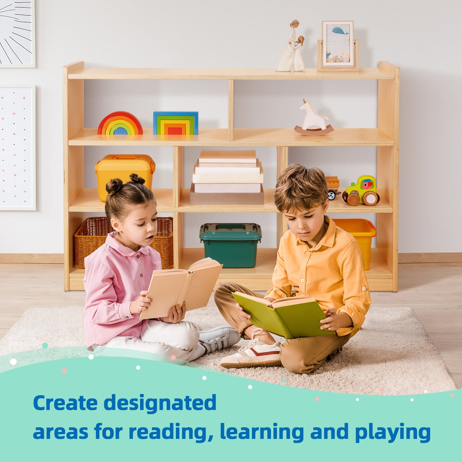 Montessori 8-Section Storage Cabinet